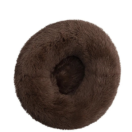 Round Long Plush Dog Beds for Large Dogs