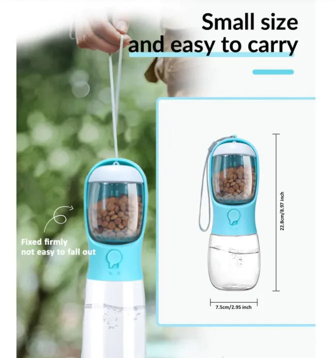 Portable Water Bottle With Food Container